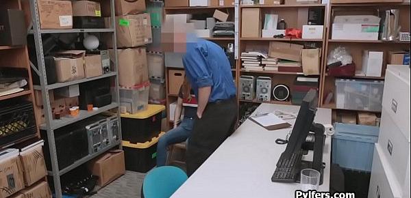  Officer hammers fine teen pussy at the storage room
